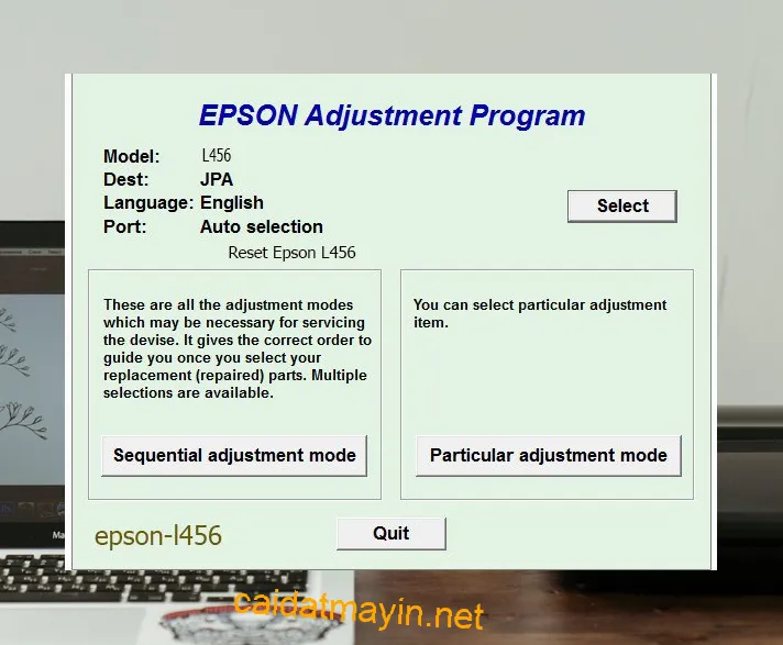 Phần Mềm Reset Epson L456