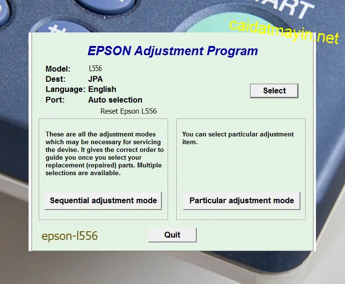 Phần Mềm Reset Epson L556