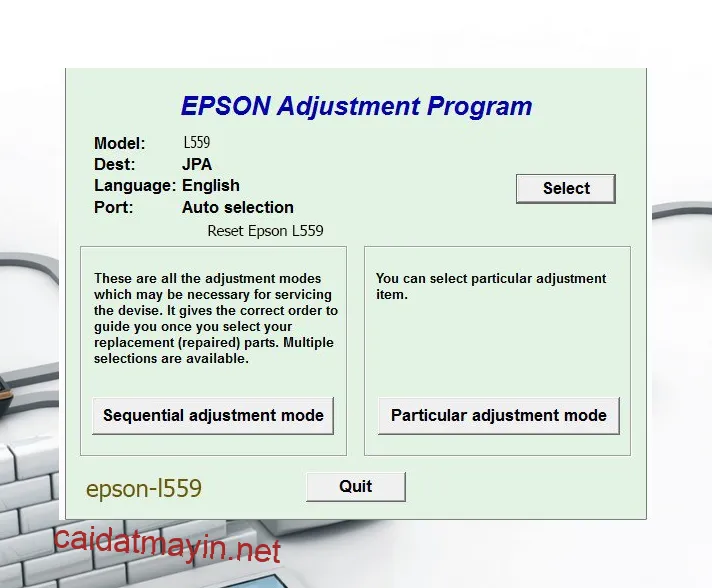 Phần Mềm Reset Epson L559