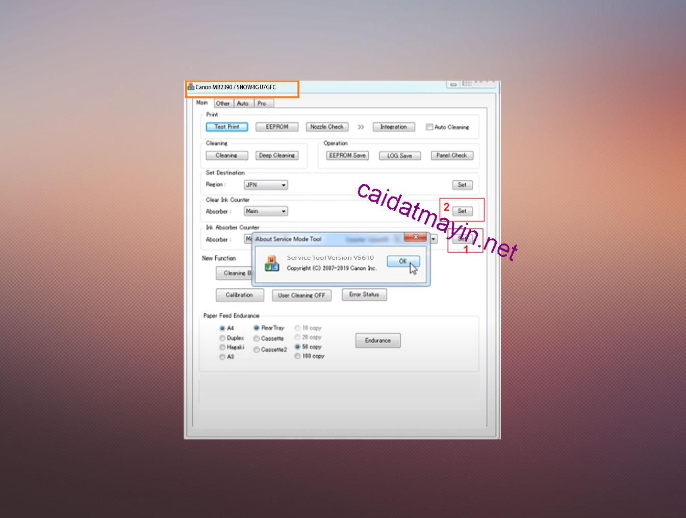 Reset Canon MB2390