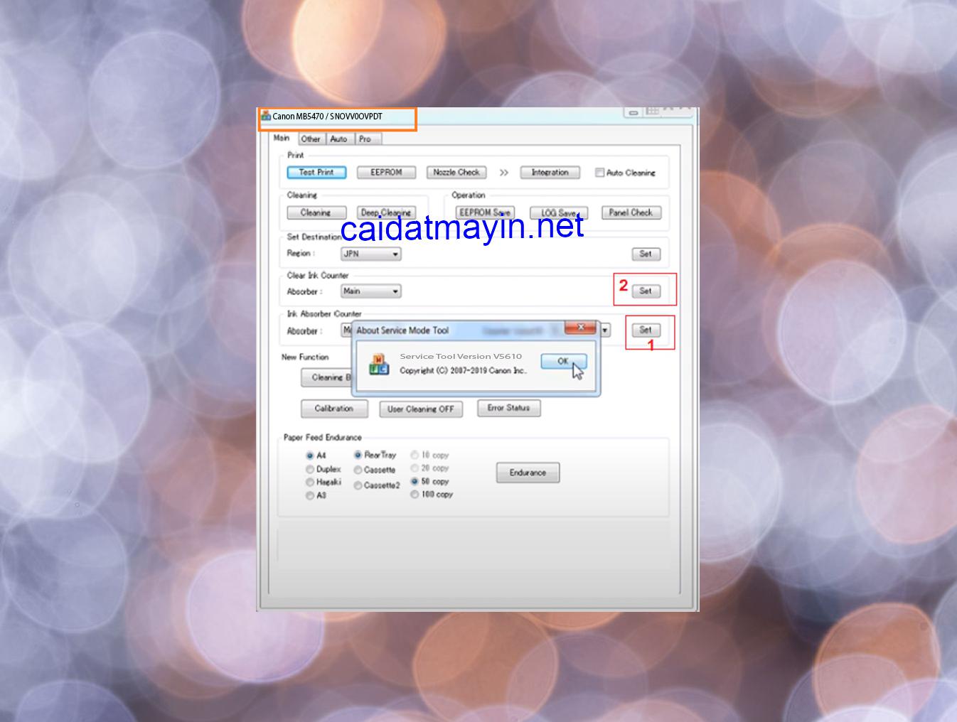 Reset Canon MB5470