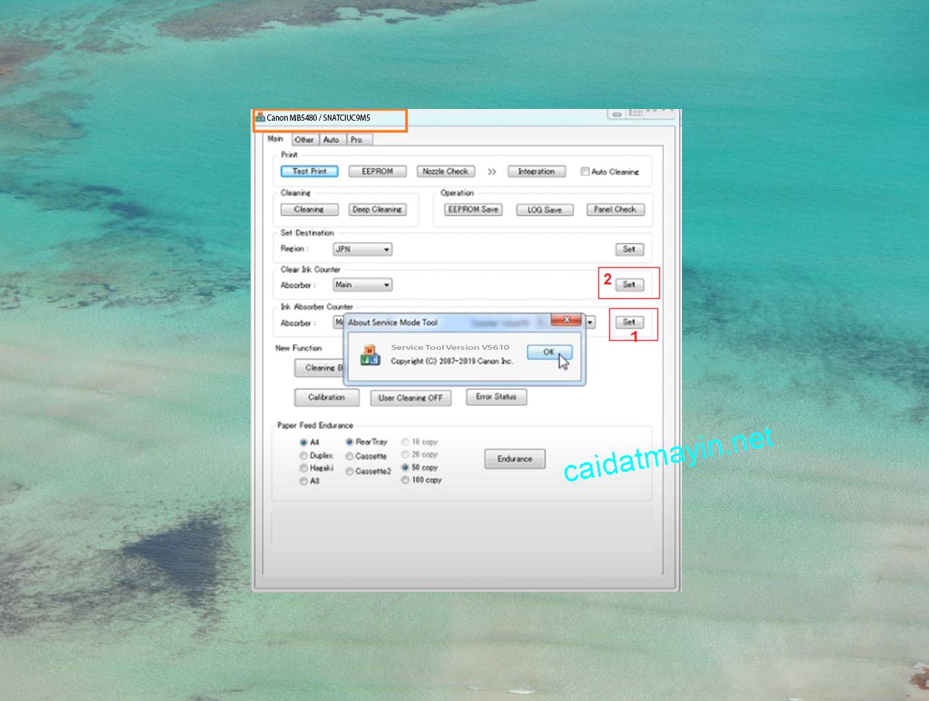 Reset Canon MB5480