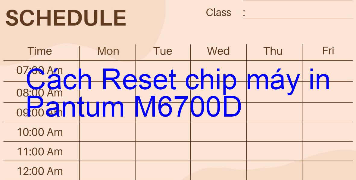 Cách Reset chip máy in Pantum M6700D