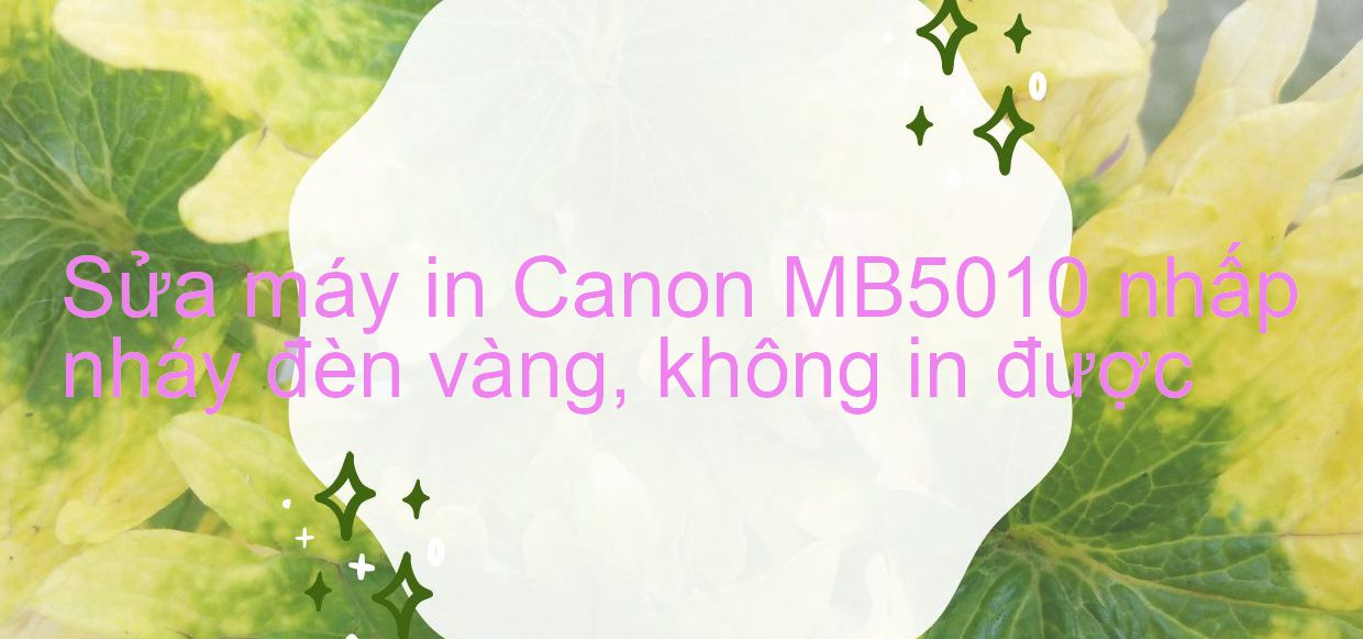 Sửa máy in Canon MB5010 nhấp nháy đèn vàng, không in được