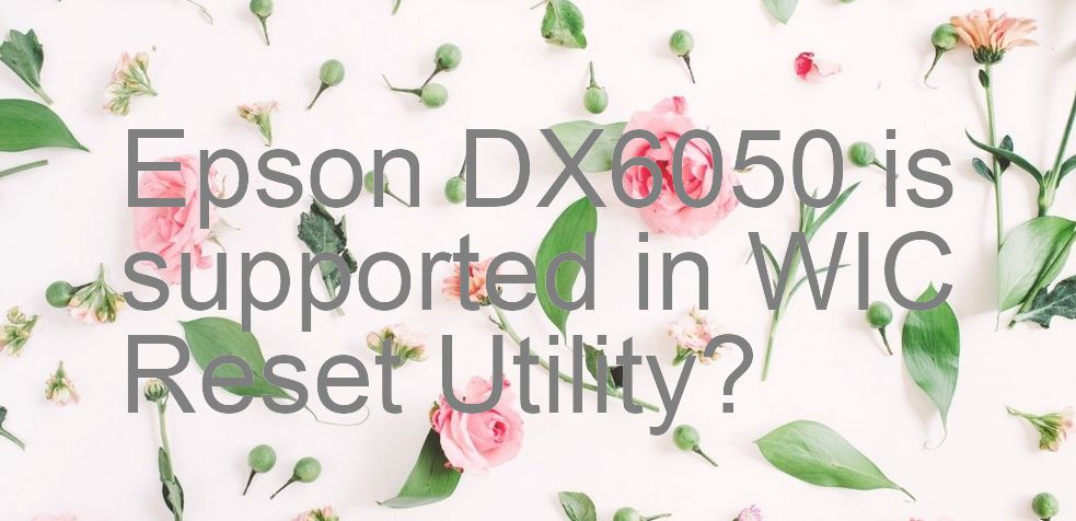 Epson DX6050 Wicreset Supported Functions