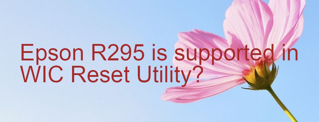 Epson R295 Wicreset Supported Functions