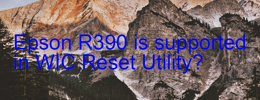 Epson R390 Wicreset Supported Functions