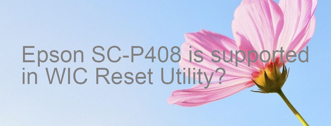 Epson SC-P408 Wicreset Supported Functions